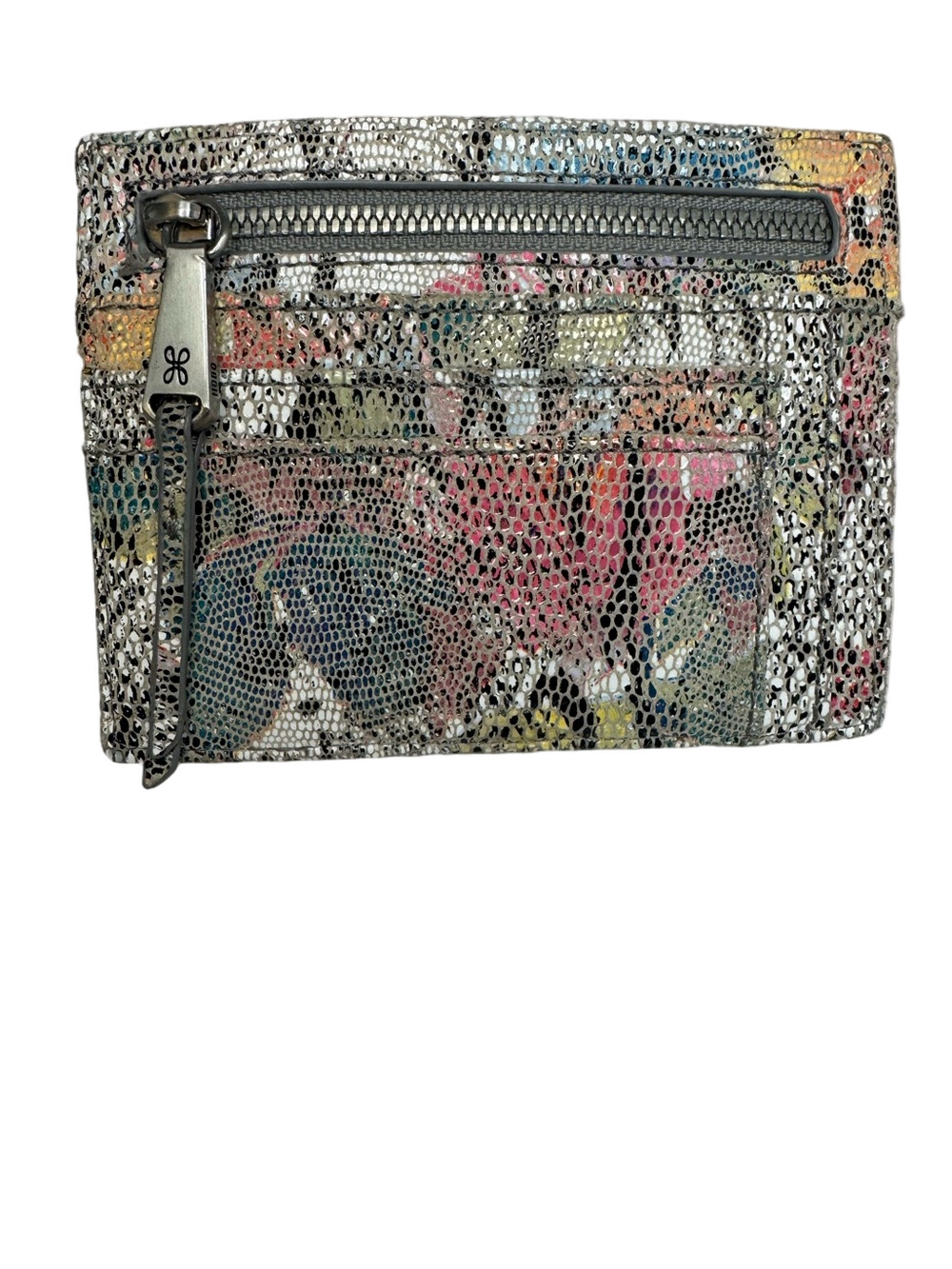 #420 Hobo International Euro Slide Python Multicolor Leather ID Cardholder Walle